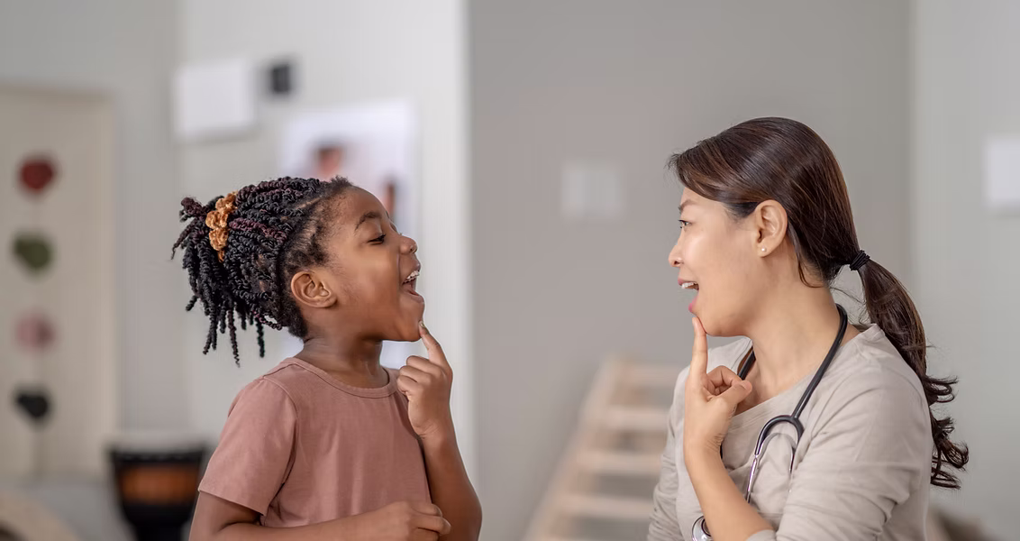 Speech therapy session