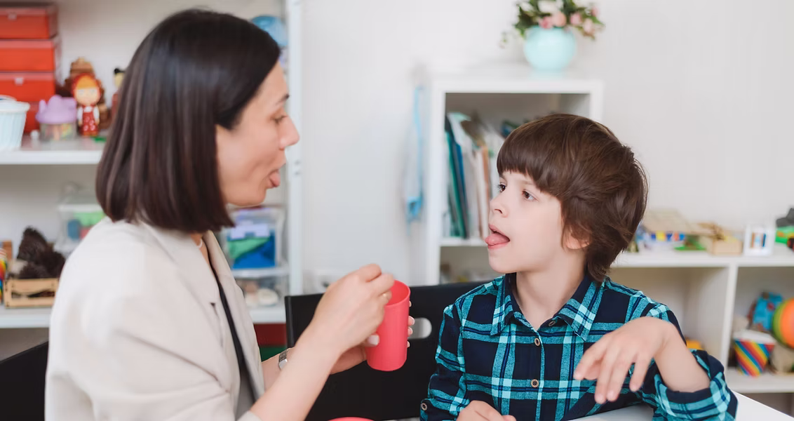 Speech-language therapy session